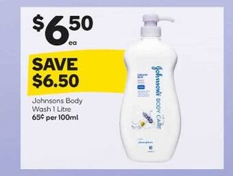 Woolworths Johnsons body wash offer