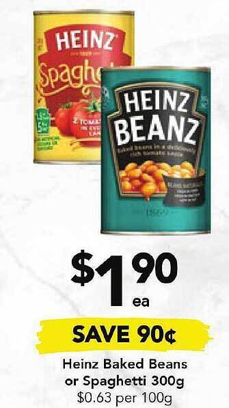 Drakes Heinz baked beans or spaghetti offer