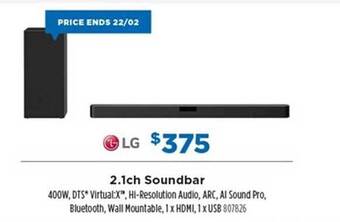 Betta Lg 2.1ch soundbar offer