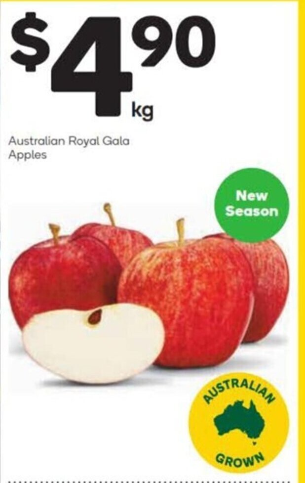 Australian Royal Gala Apples offer at Woolworths