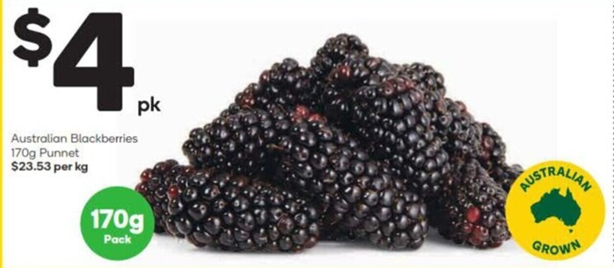Australian Blackberries 170g offer at Woolworths