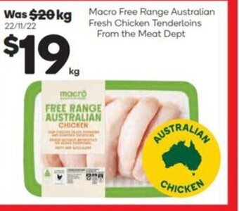 Woolworths Macro Free Range Australian Fresh Chicken Tenderloins offer