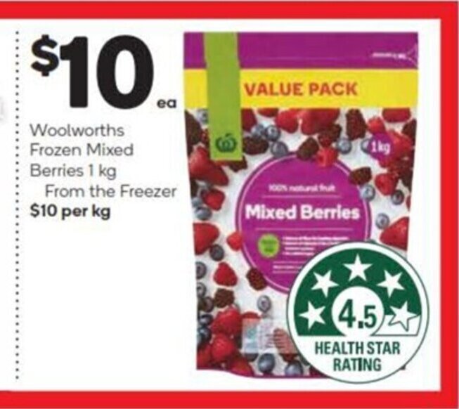 Woolworths Frozen Mixed Berries 1kg offer at Woolworths