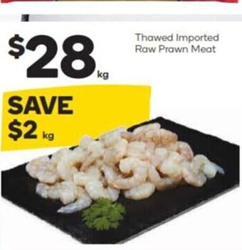 Woolworths Thawed Imported Raw Prawn Meat offer