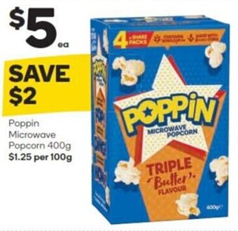 Woolworths Poppin Microwave Popcorn 400g offer
