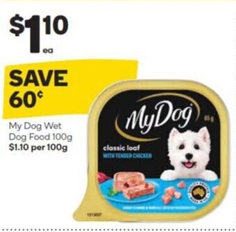 Woolworths My Dog Wet Dog Food 100g offer