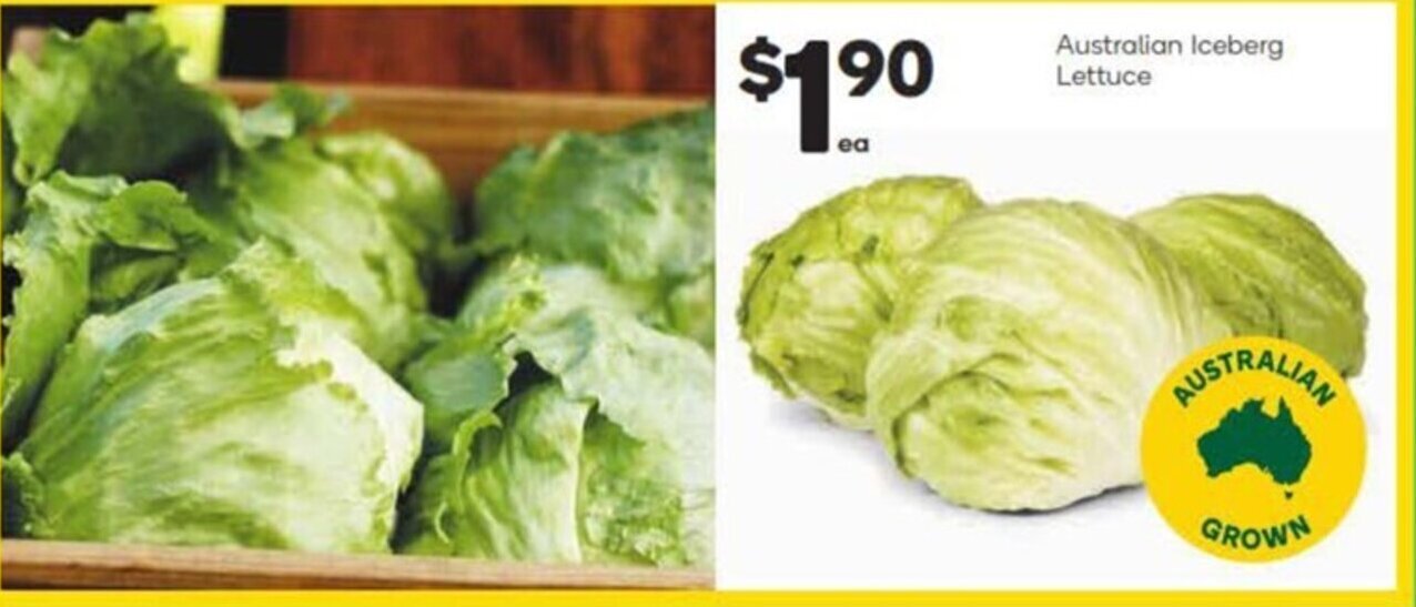 Australian Iceberg Lettuce offer at Woolworths