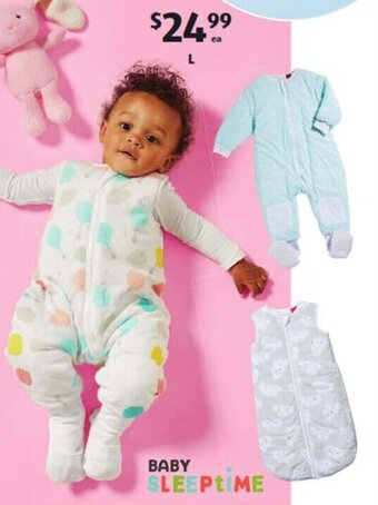 ALDI Baby Sleeptime Infant Sleeping Bag Or Suit offer