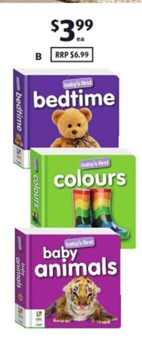 ALDI Bedtime, Colours, Baby Animals offer