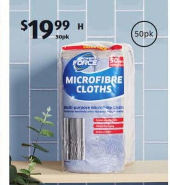 Microfibre Cloths 50pk offer at ALDI