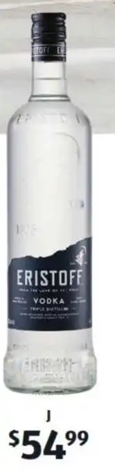 ALDI Eristoff Vodka 1L offer