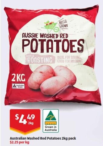 ALDI Australian Washed Red Potatoes 2kg Pack offer