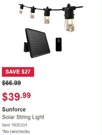 Sunforce Solar String Light