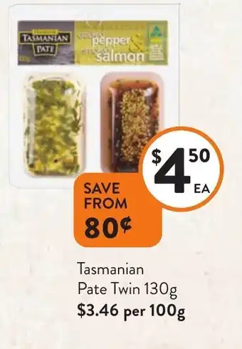 Foodworks Tasmanian Pate Twin 130g offer