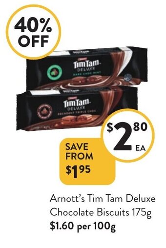 Arnott's Tim Tam Deluxe Chocolate Biscuits 175g