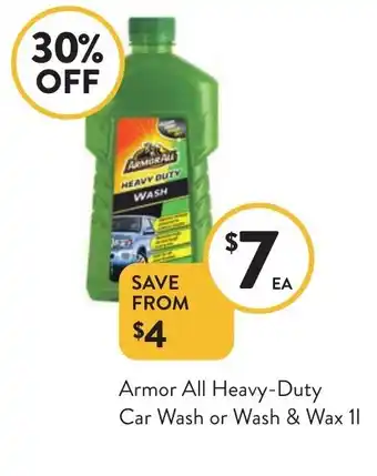 Armor All Heavy-Duty Car Wash or Wash & Wax 1L