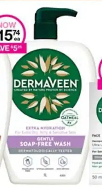 Priceline Dermaveen Extra Hydration Gentle Soap-Free Wash offer