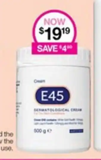 Priceline E45 Dermatological Cream offer