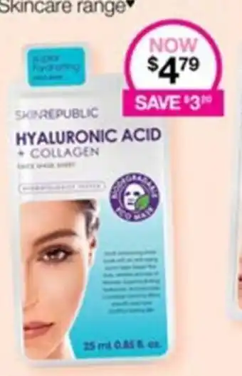 Priceline SkinRepublic Hyaluronic Acid +Collagen offer