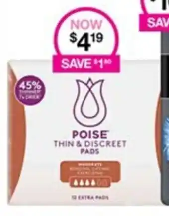 Priceline Poise Thin & Discreet Pads offer