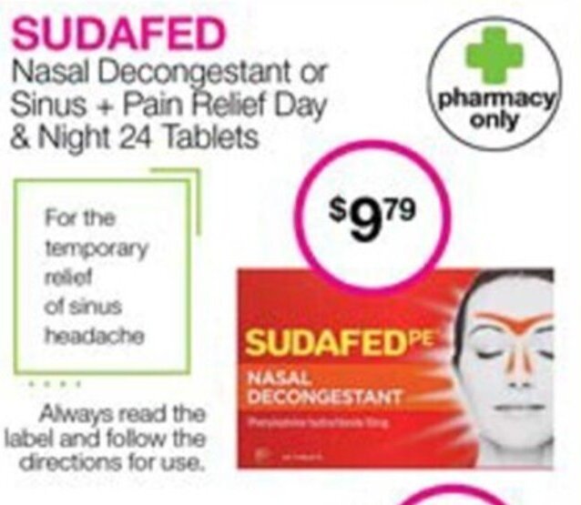 Sudafed Nasal Decongestant offer at Priceline