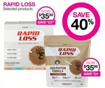 Priceline Rapid Loss High Protein Formula offer