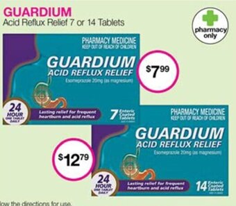 Priceline Guardium Acid Reflux Relief 7 or 14 Tablets offer