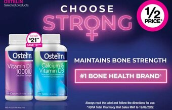 Priceline Ostelin Vitamin D3 1000IU & Calcium & Viitamin D3 offer