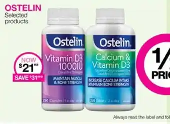 Priceline Ostelin Vitamin D3 1000IU & Calcium & Viitamin D3 offer