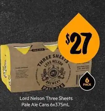 Lord nelson three sheets pale ale