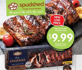 Spudshed Tulip pre-cooked pork ribs offer