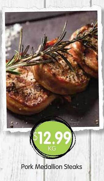 Spudshed Pork medallion steaks offer