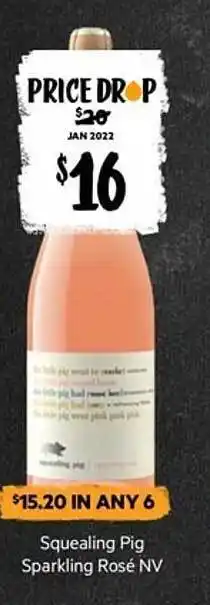 Squealing pig sparkling rosé nv
