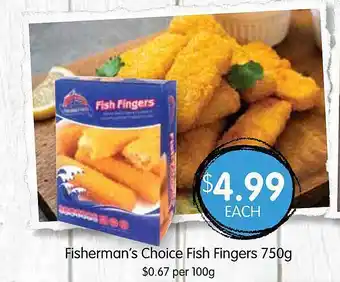 Spudshed Fisherman's choice fish fingers offer