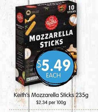 Spudshed Keith's mozzarella sticks offer