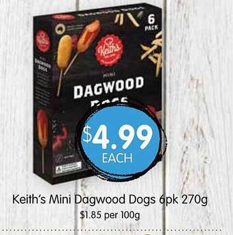 Spudshed Keith's mini dagwood dogs offer