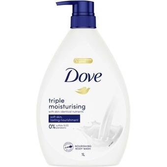 BIG W Dove triple moisturising body wash 1-litre offer