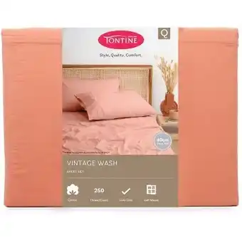 BIG W Tontine vintage wash sheet set offer