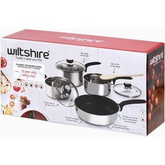 BIG W Wiltshire 4-piece classic s/s cookware set offer