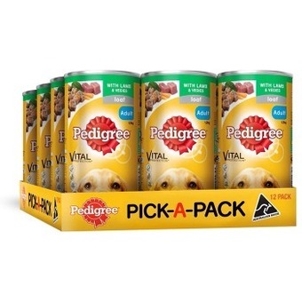 BIG W Pedigree lamb & vegetables wet dog food 12 x 1.2kg offer