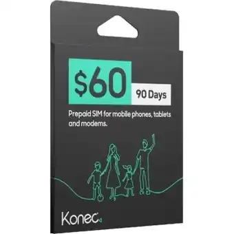 BIG W Konec 90 days sim starter pack offer