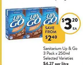 Foodworks Sanitarium up & go offer