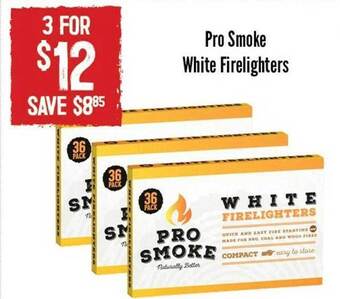 Barbeques Galore Pro smoke white firelighters offer