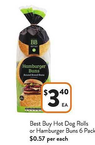 Foodworks Best buy hot dog rolls or hamburger buns offer