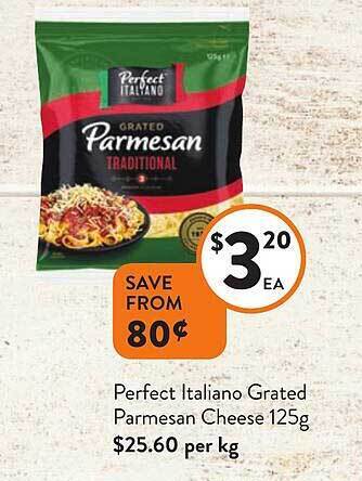 Foodworks Perfect italiano grated parmesan cheese offer