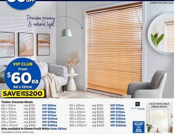 Spotlight Timber venetian blinds offer