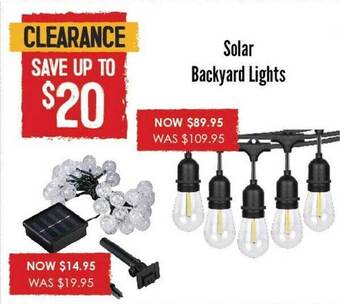 Solar backyard lights