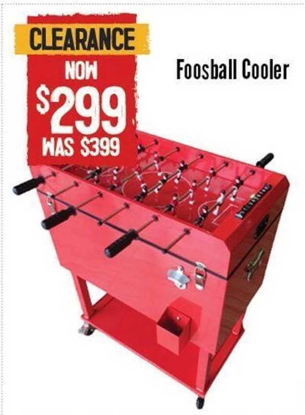 Foosball cooler offer at Barbeques Galore