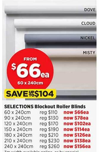 Spotlight Selections blockout roller blinds offer