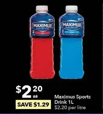 Ritchies Maximus sports drink offer